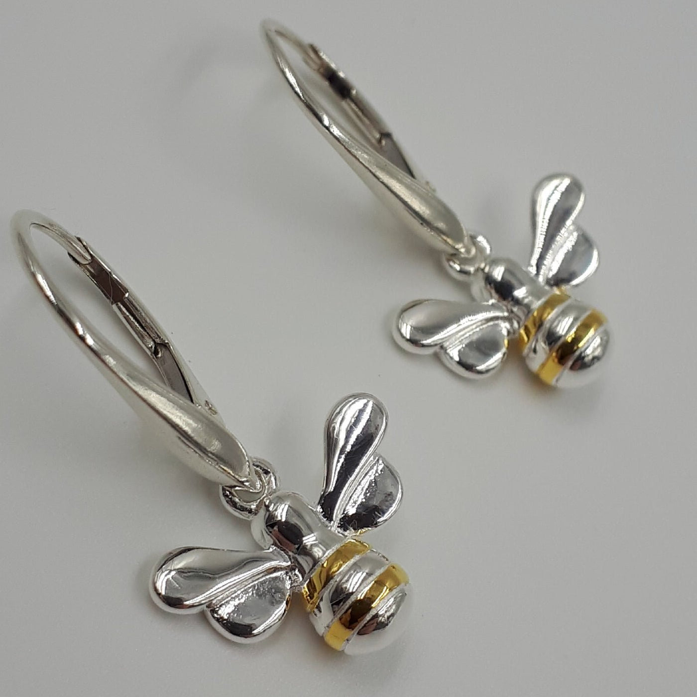 925 Sterling Silver Bumble Bee drop earrings - JOANNE MASSEY ARTISAN JEWELLERY