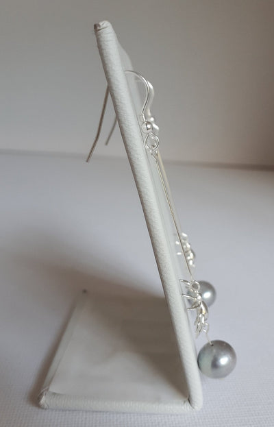 925 Sterling Silver Spider & Pearl Earrings. - JOANNE MASSEY ARTISAN JEWELLERY