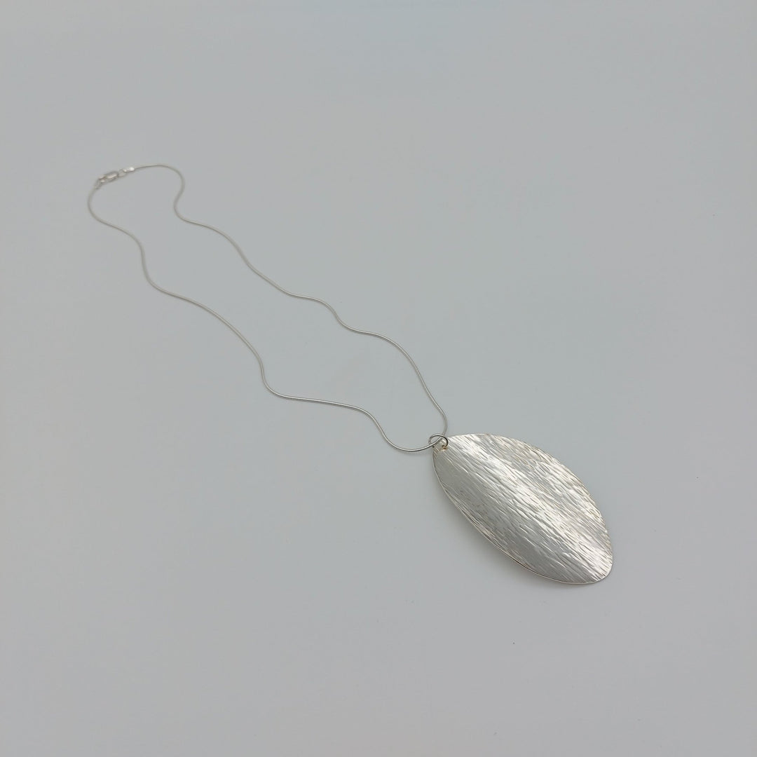 925 Sterling Silver Leaf Bark Texture Necklace | Handmade UK Jewellery - JOANNE MASSEY ARTISAN JEWELLERY