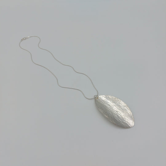 925 Sterling Silver Leaf Bark Texture Necklace | Handmade UK Jewellery - JOANNE MASSEY ARTISAN JEWELLERY