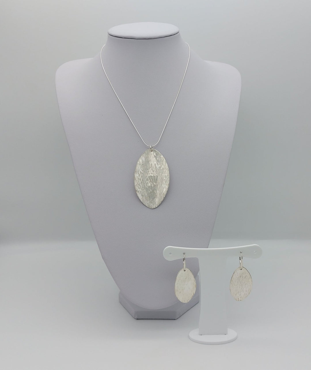 925 Sterling Silver Leaf Bark Texture Necklace | Handmade UK Jewellery - JOANNE MASSEY ARTISAN JEWELLERY