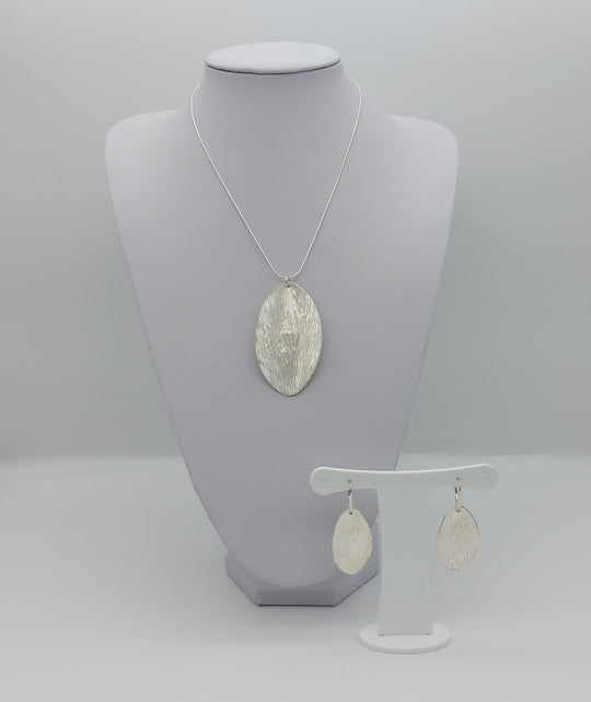 925 Sterling Silver Leaf Bark Texture Necklace | Handmade UK Jewellery - JOANNE MASSEY ARTISAN JEWELLERY