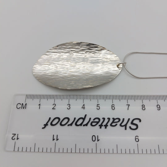 925 Sterling Silver Leaf Bark Texture Necklace | Handmade UK Jewellery - JOANNE MASSEY ARTISAN JEWELLERY