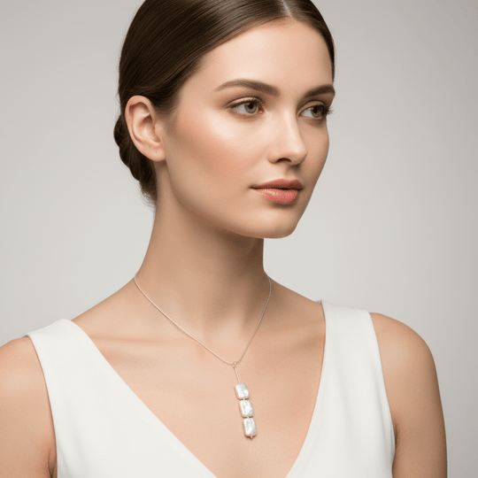 Luxury pearl necklace lifestyle image