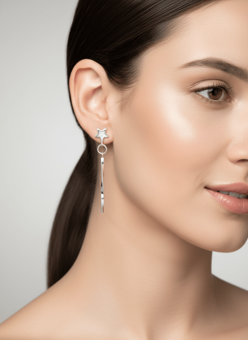 Star Earrings Hero Image - Accurate Scale