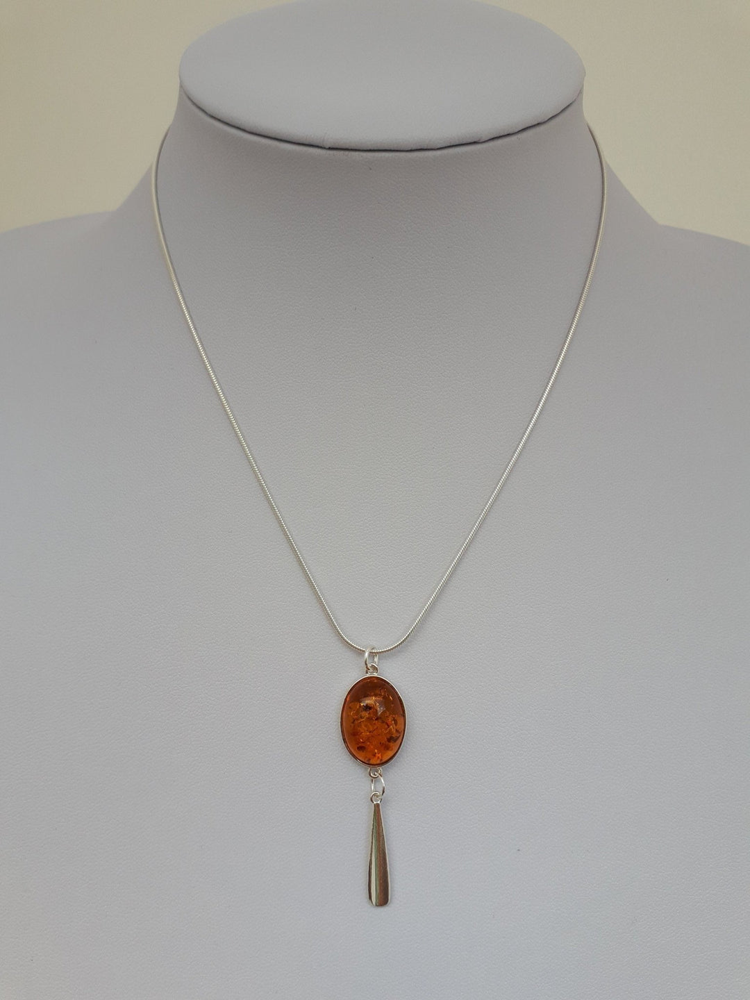 925 Sterling Silver Baltic Amber Tassel Necklace. - JOANNE MASSEY ARTISAN JEWELLERY