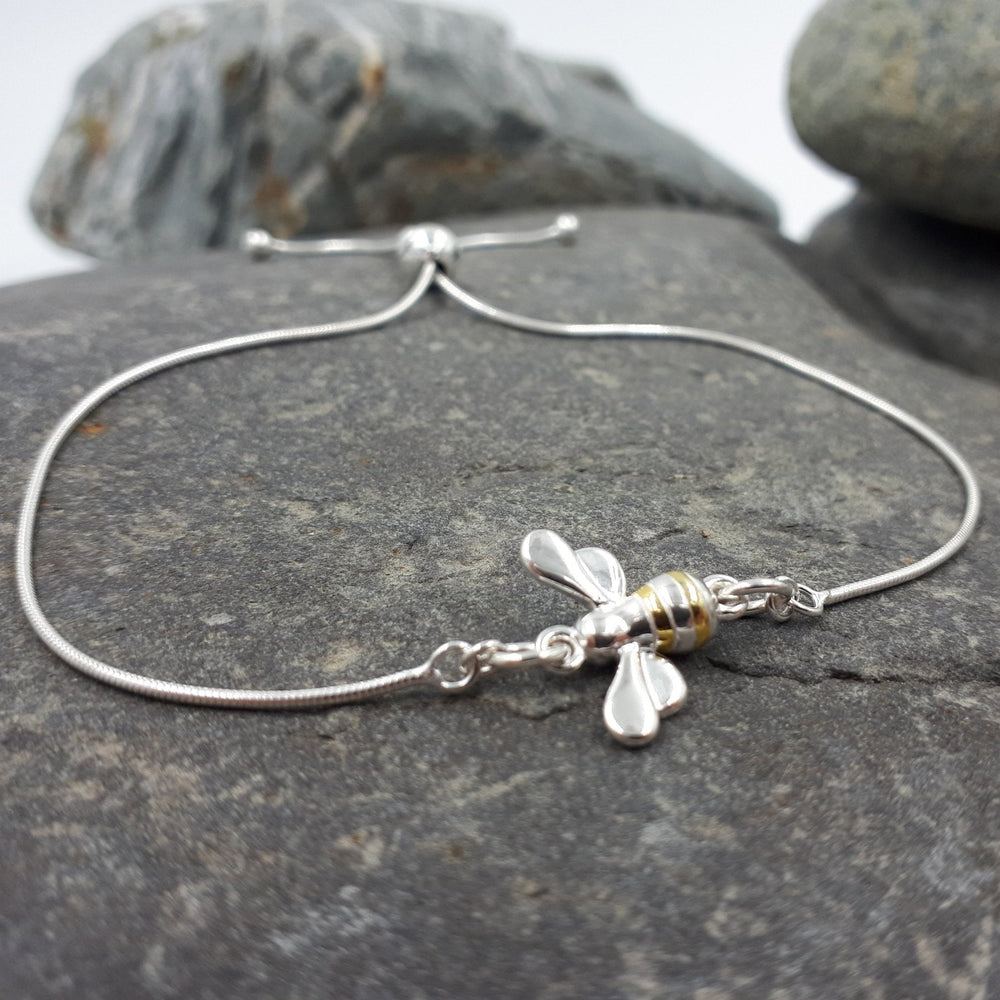 925 Sterling Silver Bumble Bee Bracelet - JOANNE MASSEY ARTISAN JEWELLERY