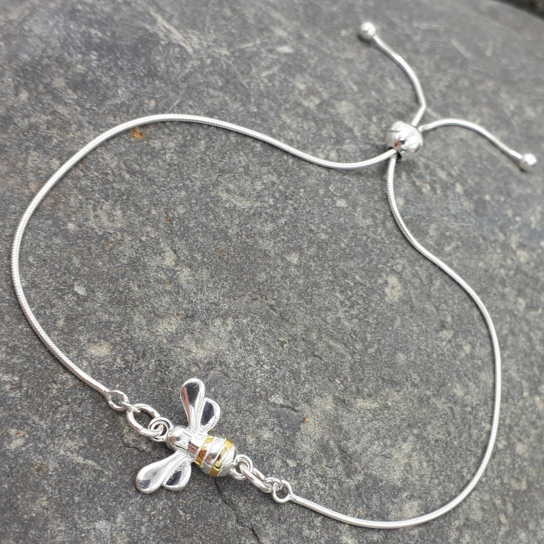 925 Sterling Silver Bumble Bee Bracelet - JOANNE MASSEY ARTISAN JEWELLERY