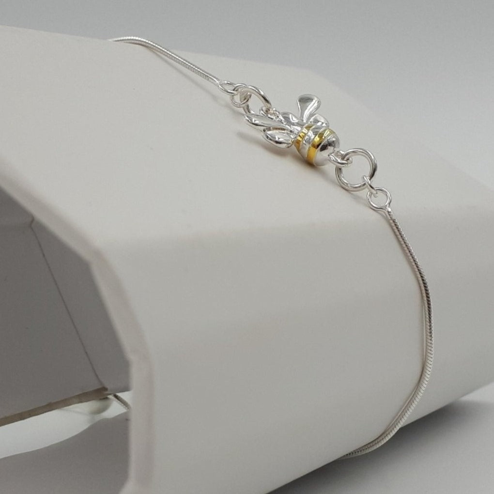 925 Sterling Silver Bumble Bee Bracelet - JOANNE MASSEY ARTISAN JEWELLERY