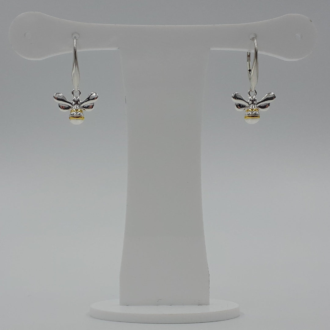 925 Sterling Silver Bumble Bee drop earrings - JOANNE MASSEY ARTISAN JEWELLERY