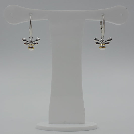 925 Sterling Silver Bumble Bee drop earrings - JOANNE MASSEY ARTISAN JEWELLERY