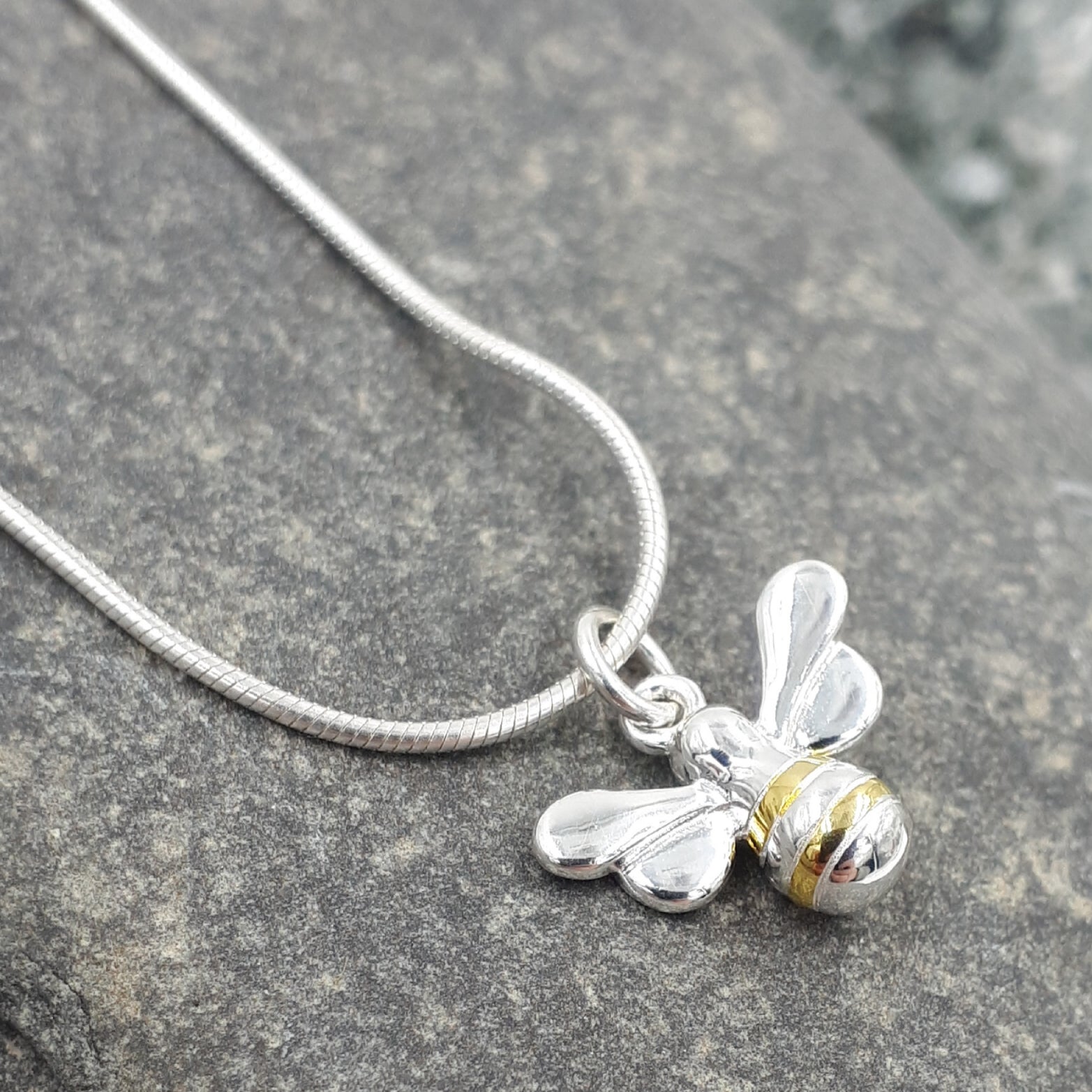 Buy Sterling Silver Bee Necklace Online in India - Etsy