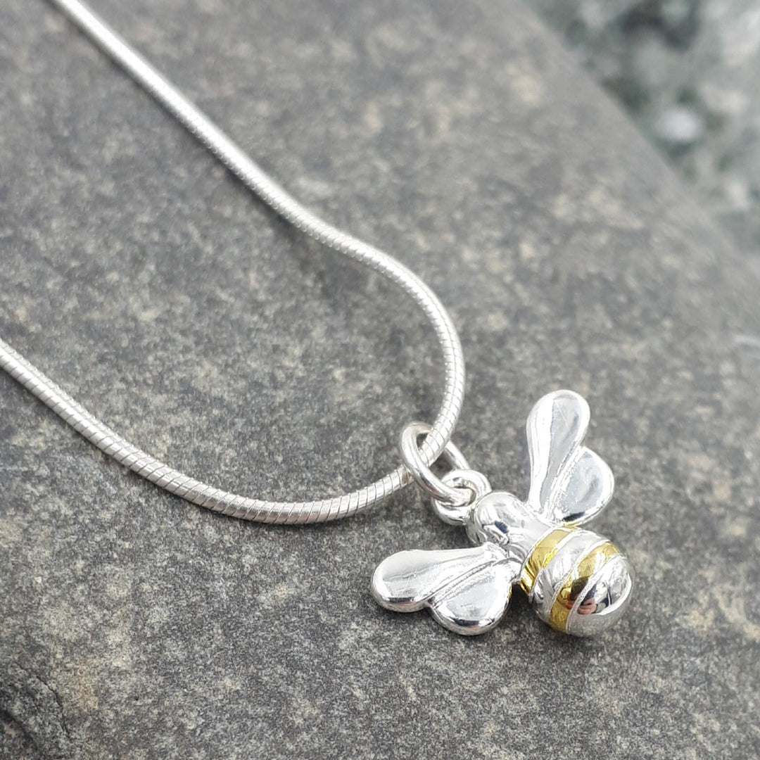 925 Sterling Silver Bumble Bee Necklace - JOANNE MASSEY ARTISAN JEWELLERY