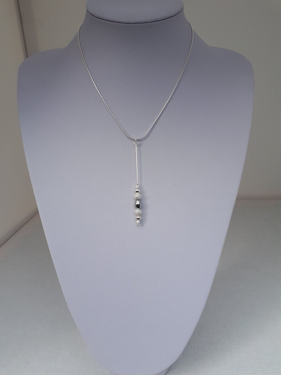 925 Sterling Silver Hematite and Stardust Bead Necklace. - JOANNE MASSEY ARTISAN JEWELLERY