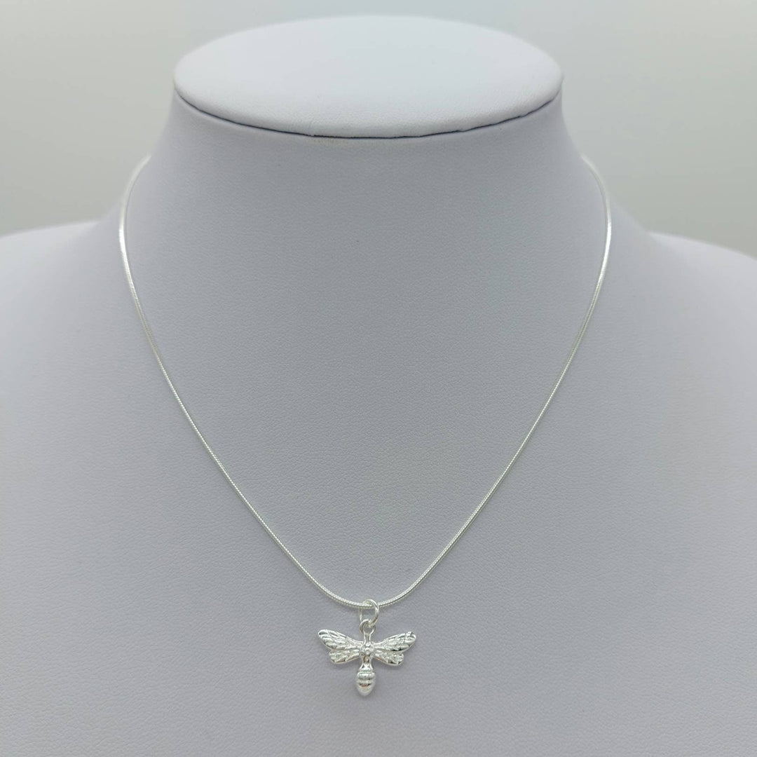 925 Sterling Silver Large Bee Necklace - JOANNE MASSEY ARTISAN JEWELLERY