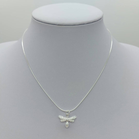 925 Sterling Silver Large Bee Necklace - JOANNE MASSEY ARTISAN JEWELLERY