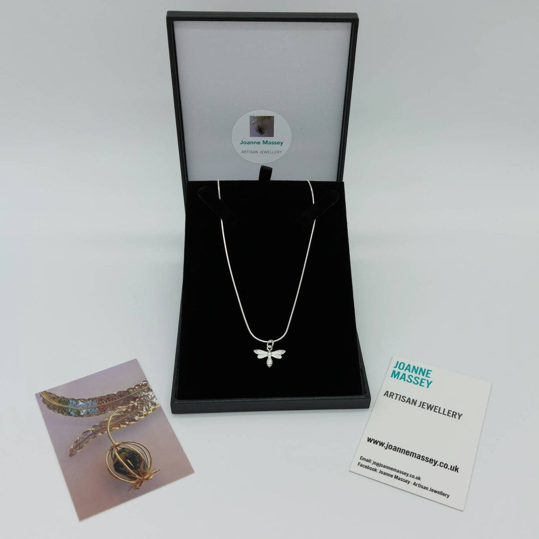 925 Sterling Silver Large Bee Necklace - JOANNE MASSEY ARTISAN JEWELLERY