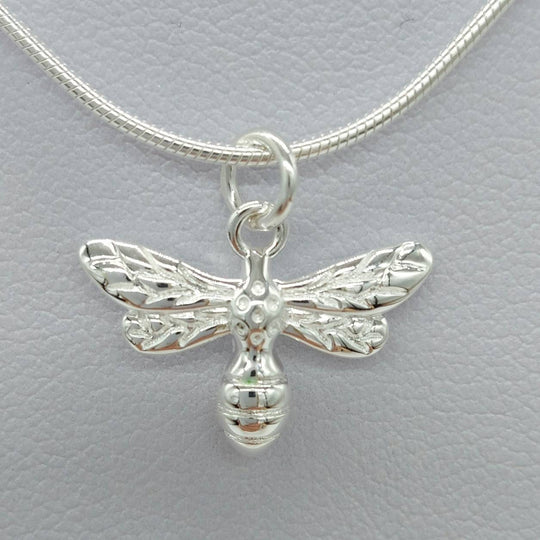 925 Sterling Silver Large Bee Necklace - JOANNE MASSEY ARTISAN JEWELLERY