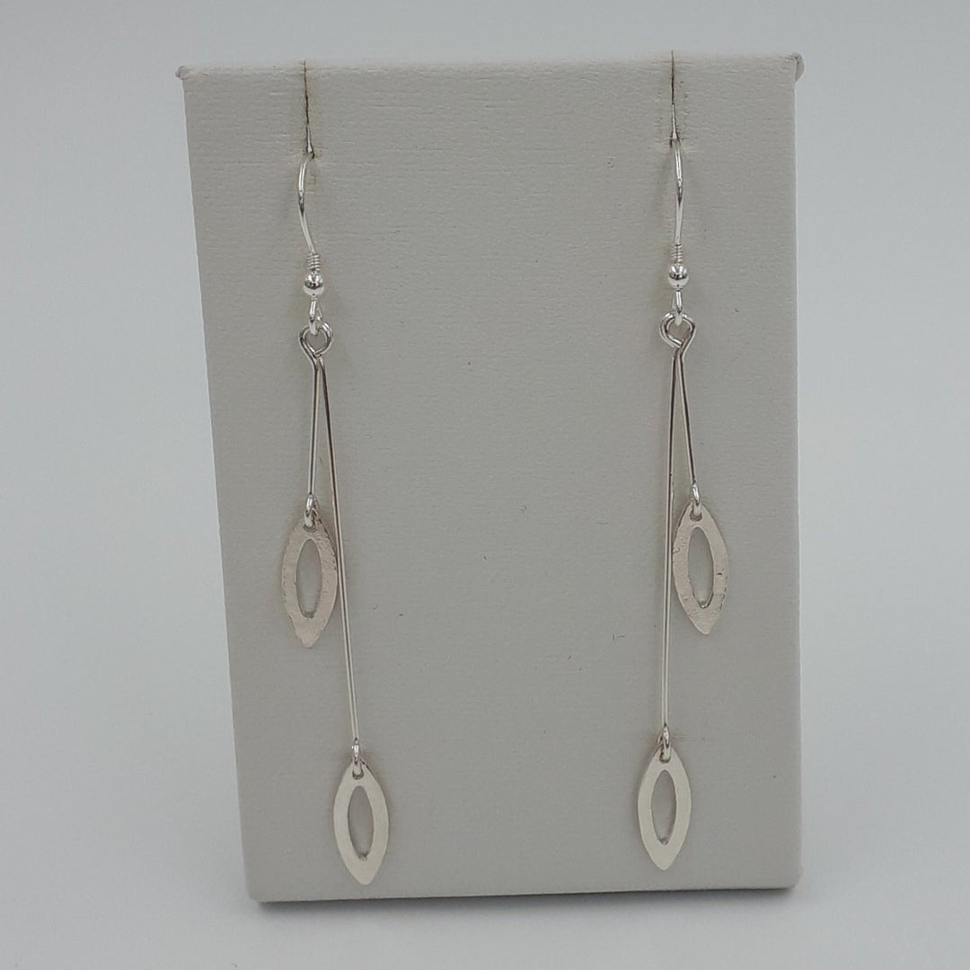 925 Sterling Silver Leaf Charm Earrings - JOANNE MASSEY ARTISAN JEWELLERY