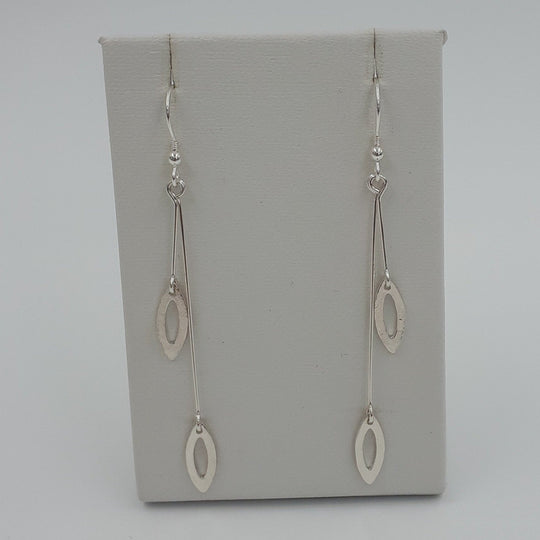 925 Sterling Silver Leaf Charm Earrings - JOANNE MASSEY ARTISAN JEWELLERY