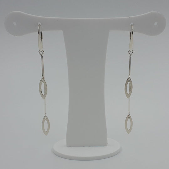 925 Sterling Silver Leaf Charm Earrings - JOANNE MASSEY ARTISAN JEWELLERY