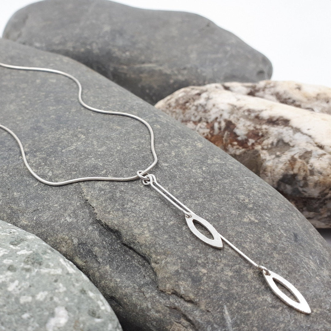 925 Sterling Silver Leaf Charm Necklace - JOANNE MASSEY ARTISAN JEWELLERY