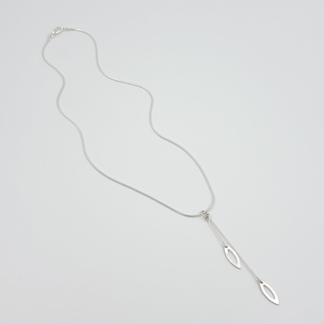 925 Sterling Silver Leaf Charm Necklace - JOANNE MASSEY ARTISAN JEWELLERY