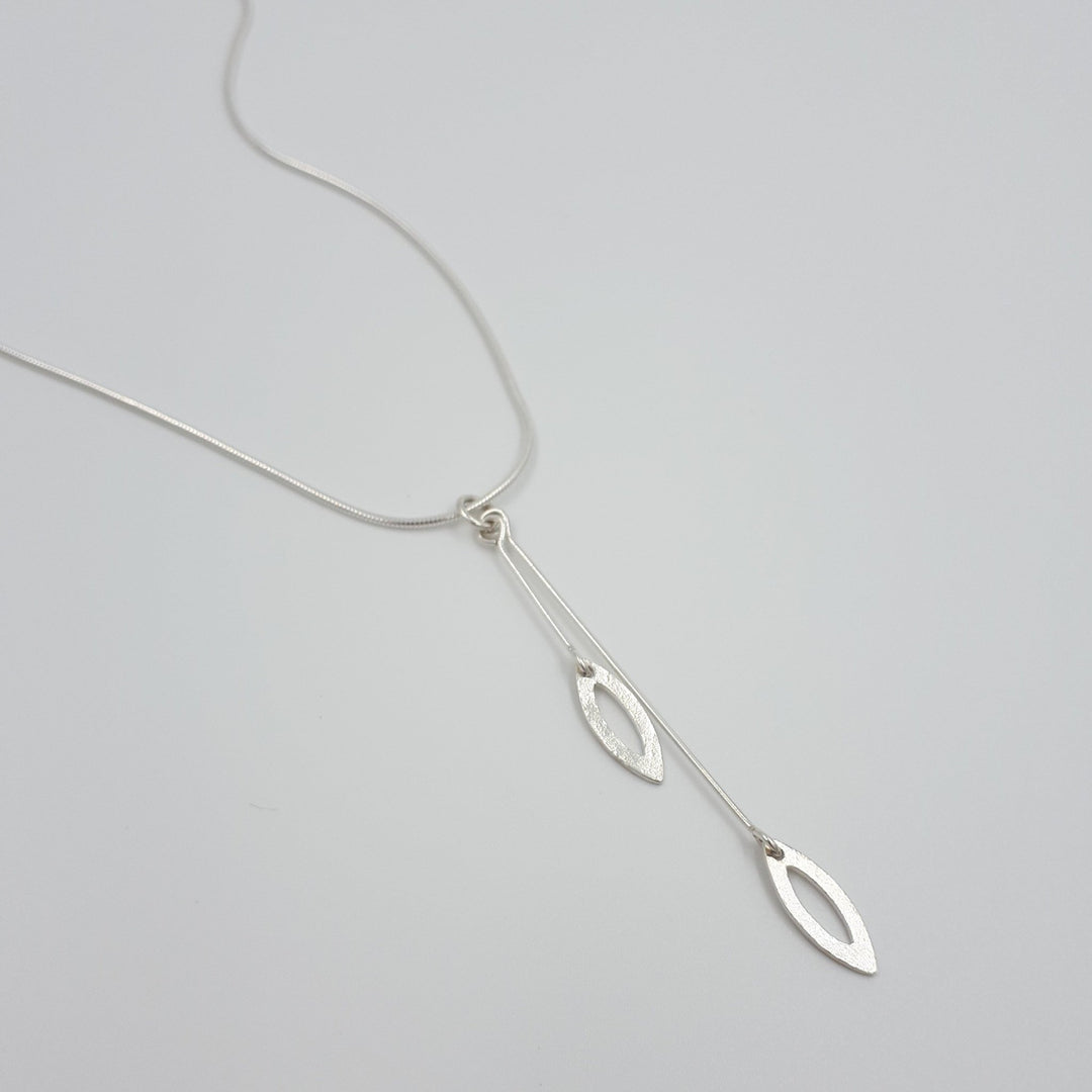 925 Sterling Silver Leaf Charm Necklace - JOANNE MASSEY ARTISAN JEWELLERY