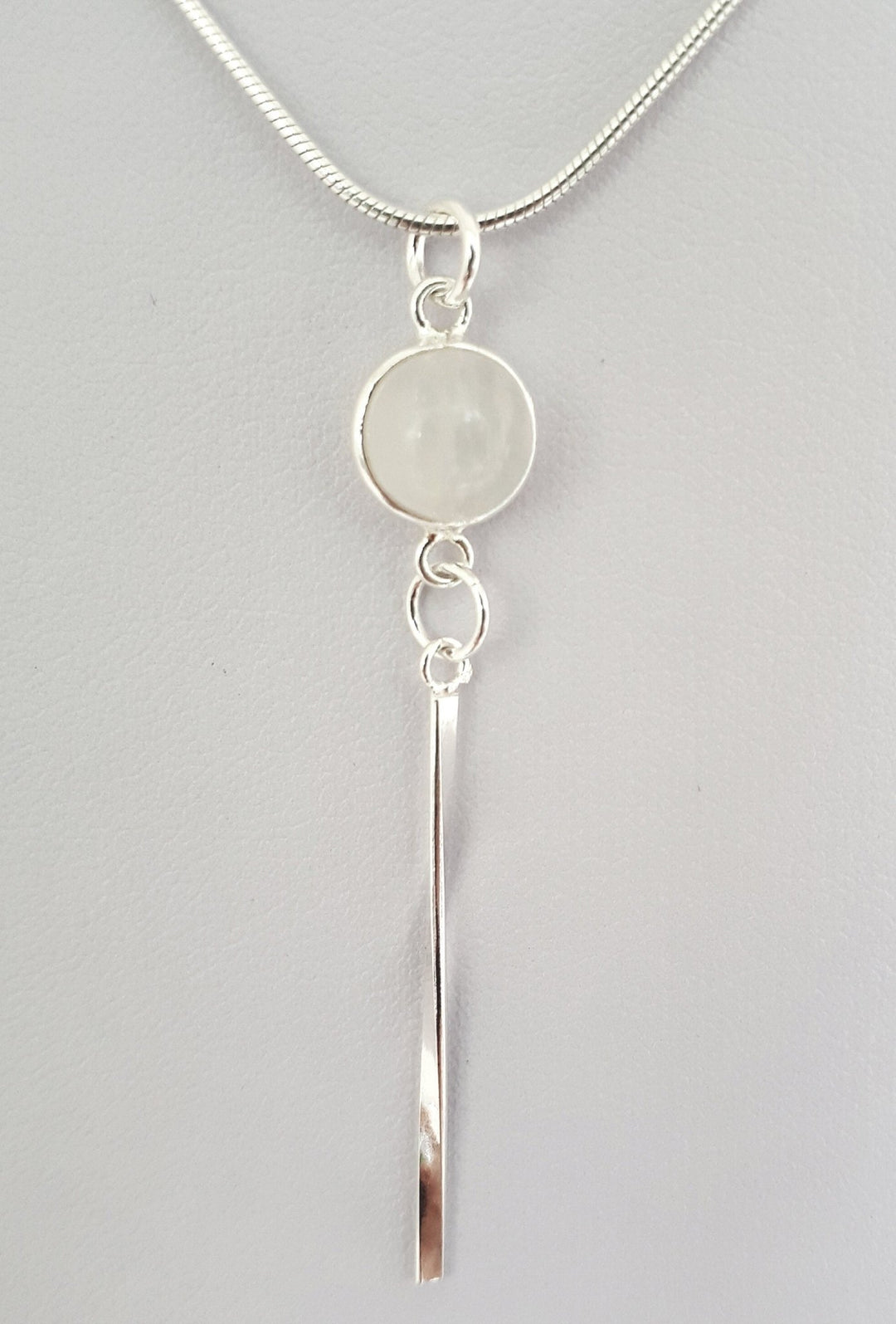 925 Sterling Silver Rainbow Moonstone Tassel Necklace. - JOANNE MASSEY ARTISAN JEWELLERY