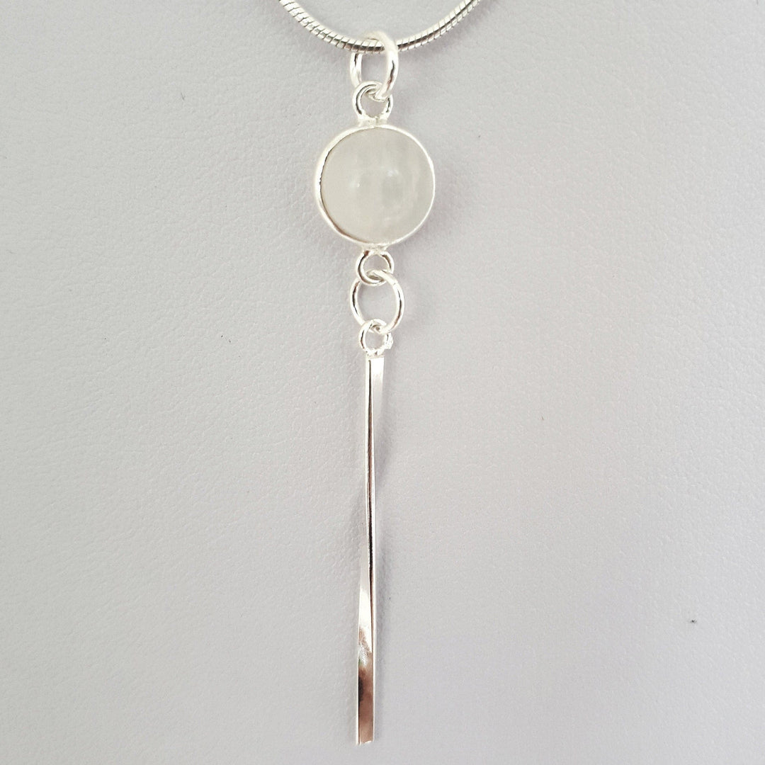 925 Sterling Silver Rainbow Moonstone Tassel Necklace. - JOANNE MASSEY ARTISAN JEWELLERY