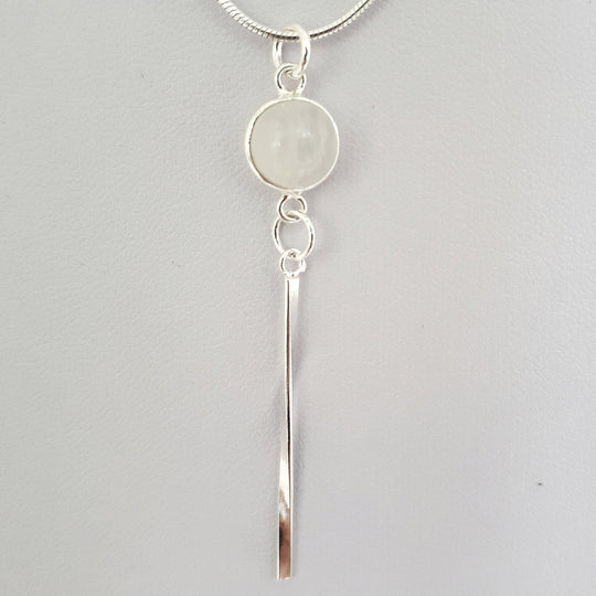 925 Sterling Silver Rainbow Moonstone Tassel Necklace. - JOANNE MASSEY ARTISAN JEWELLERY